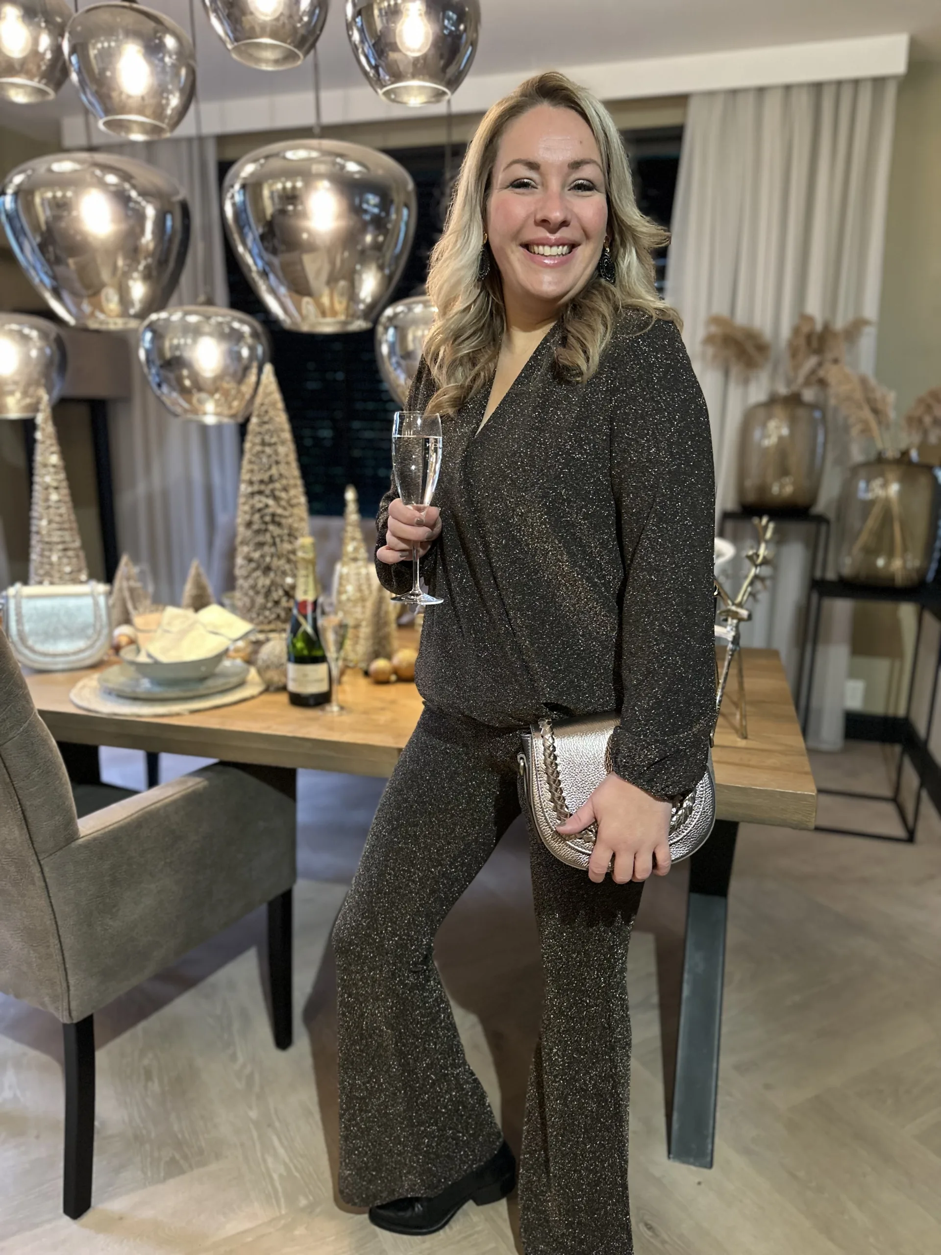 Fancy Glitter Top - Brons