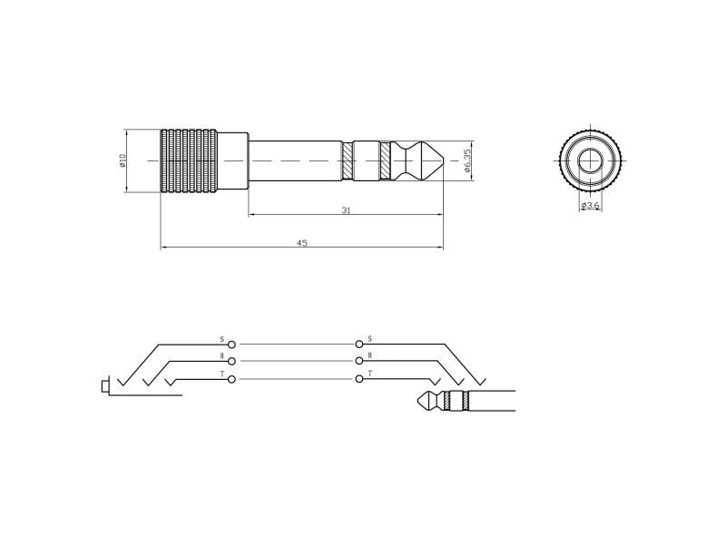 Bemero Audio-Adapter BA2001 Klinke 6,3mm male - Klinke 3,5m Hochwertiger und robuster Bemero Audio-Adapter