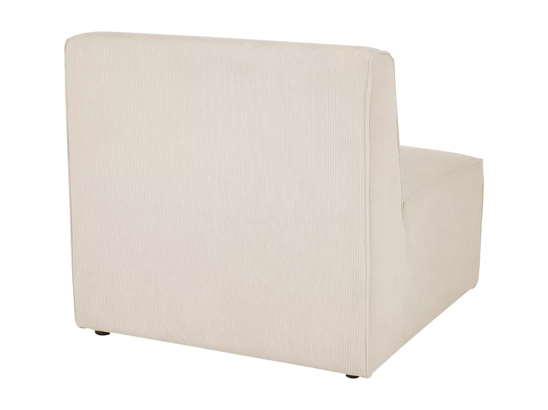 Chaise longue en velours côtelé beige LEMVIG