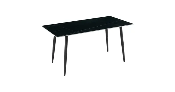 Tisch Madrid Keramikoptik schwarz, 140 x 75 x 80 cm