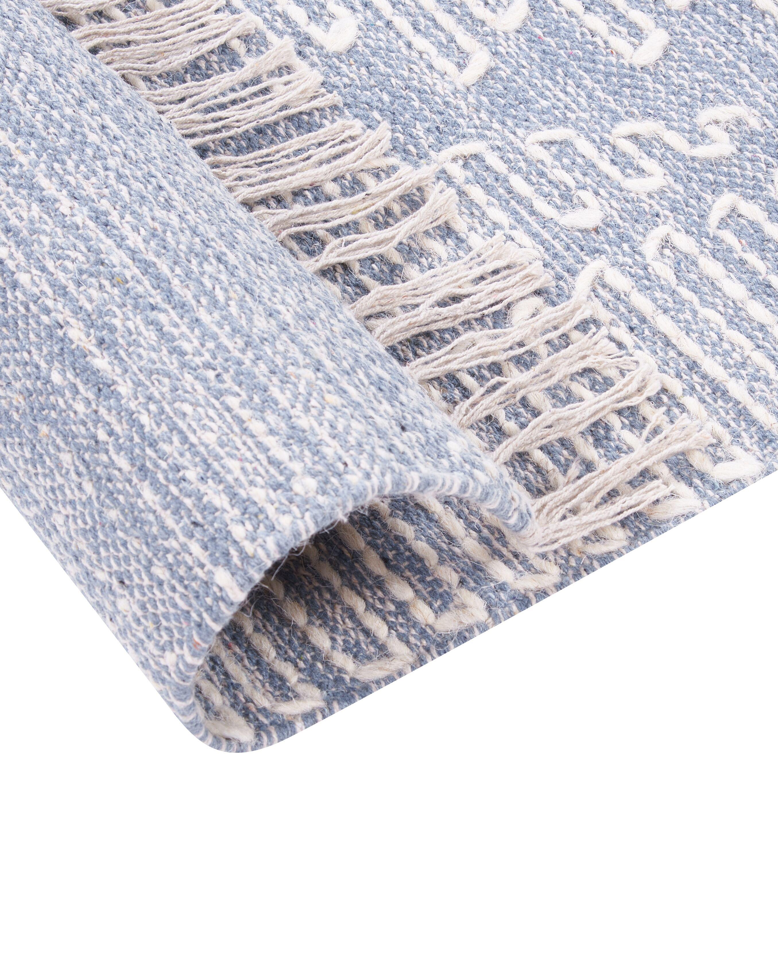 Vloerkleed ANSAR Blauw 160 x 230 cm Katoen
