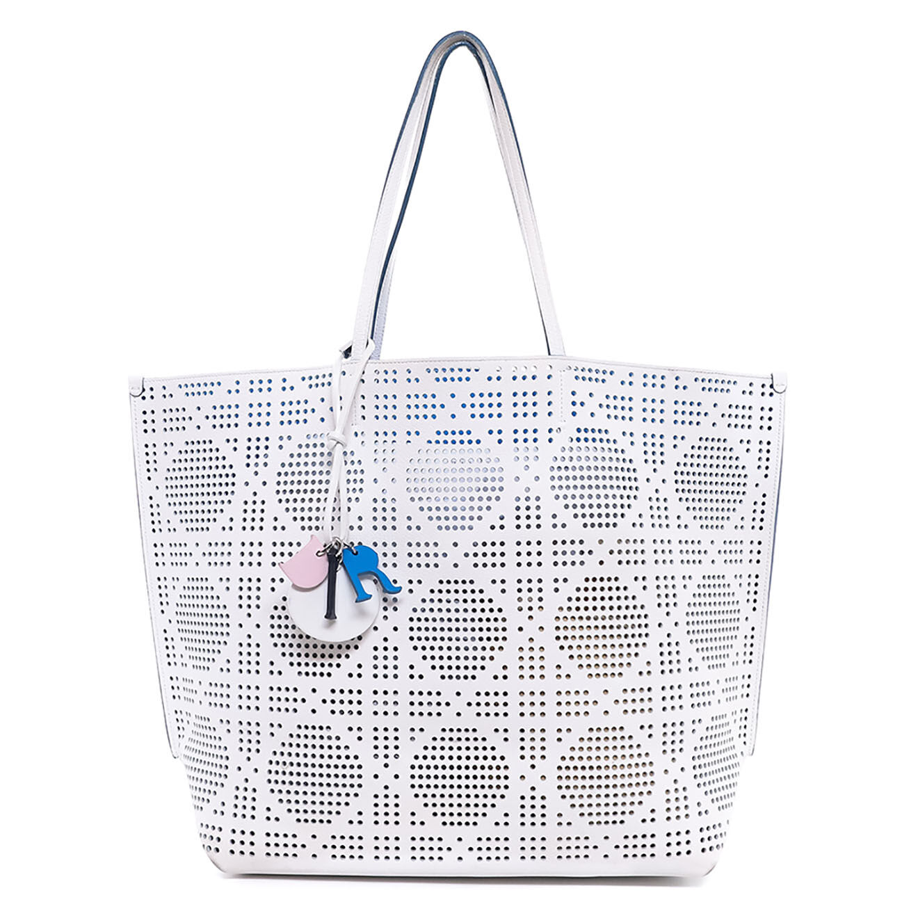 Dior Sac cabasiviera en Cuir blanc - Très bon état - L.31 cm