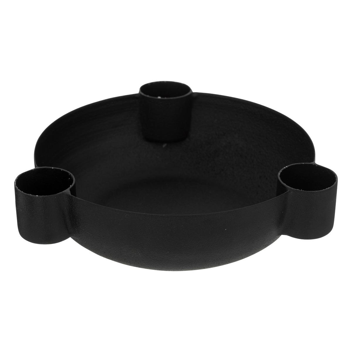 BOUGEOIR METAL JIL NOIR D.15CM