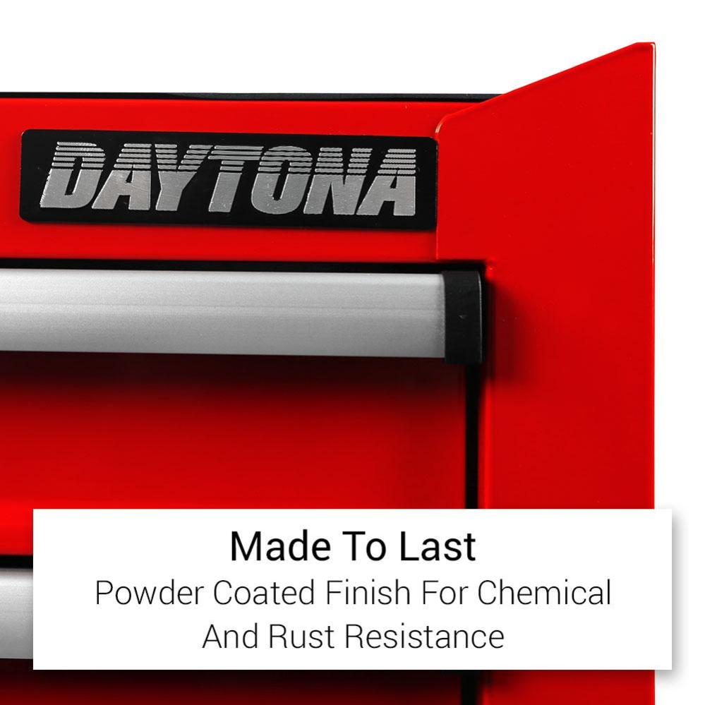Conjunto de ferramentas para máquinas Daytona D520PSKIT com 520 peças, armário de 6 gavetas e armário de rolos com 7 gavetas.