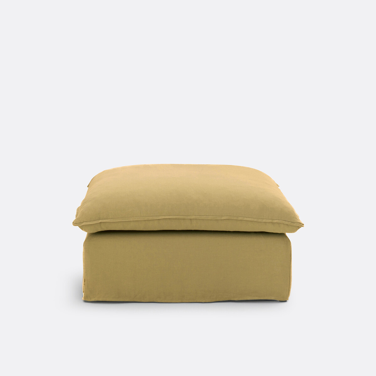 LA REDOUTE INTERIEURS<br>Puffe em linho amarrotado, Odna
