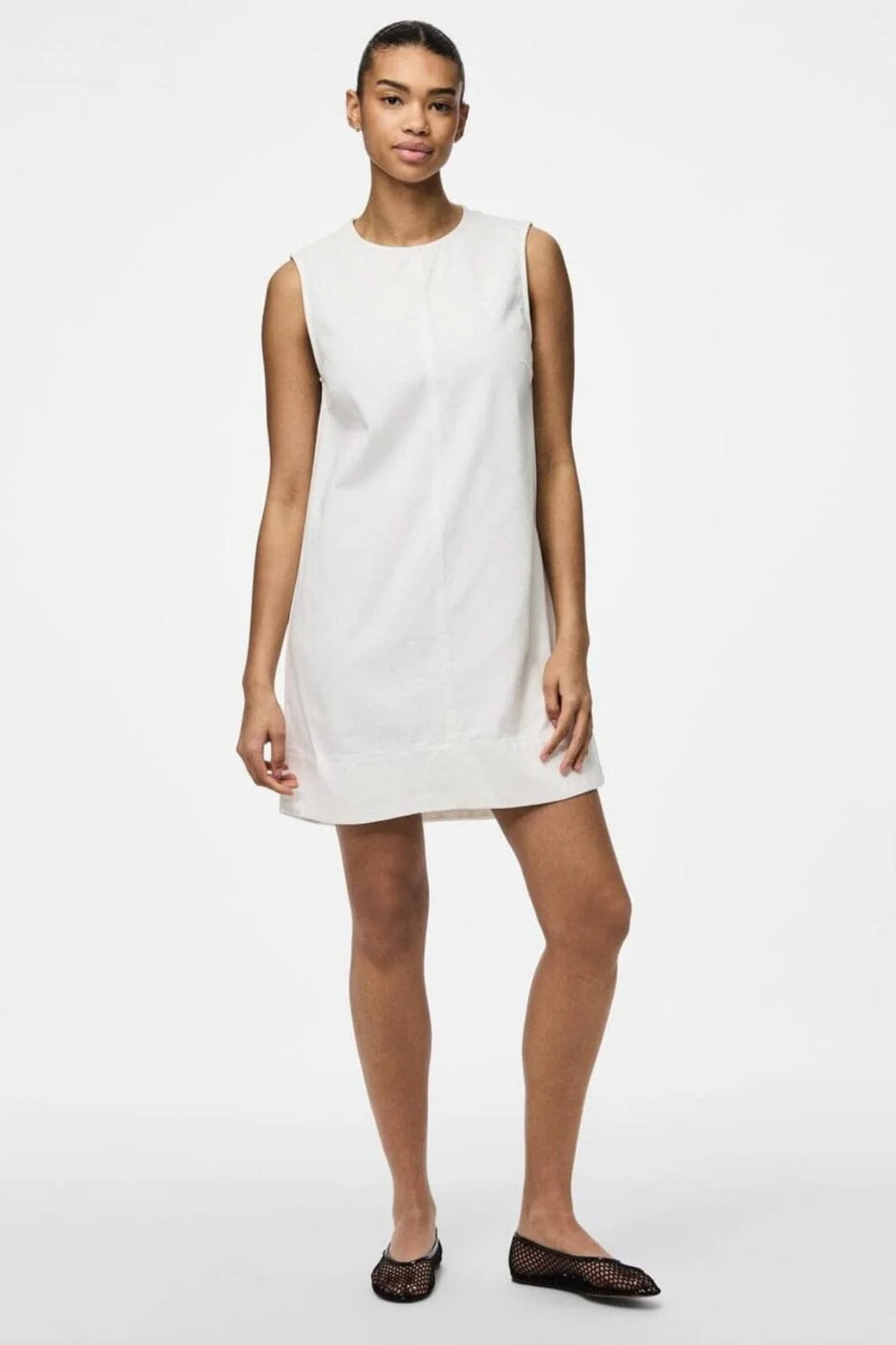 Pieces Pcflora Sl Mini Denim Dress