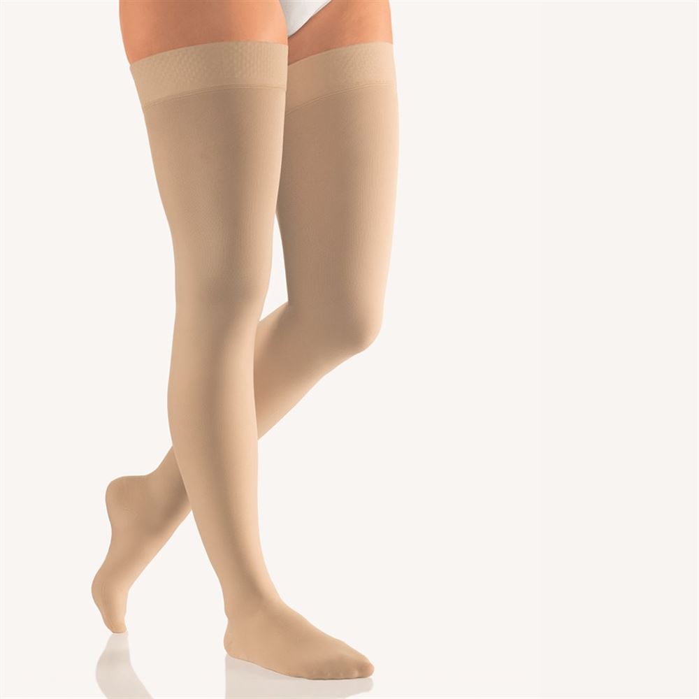 BORT Vital AG KKL2<br>1 Paar, II, geschlossene Spitze weit-kurz beige Noppenhaftband