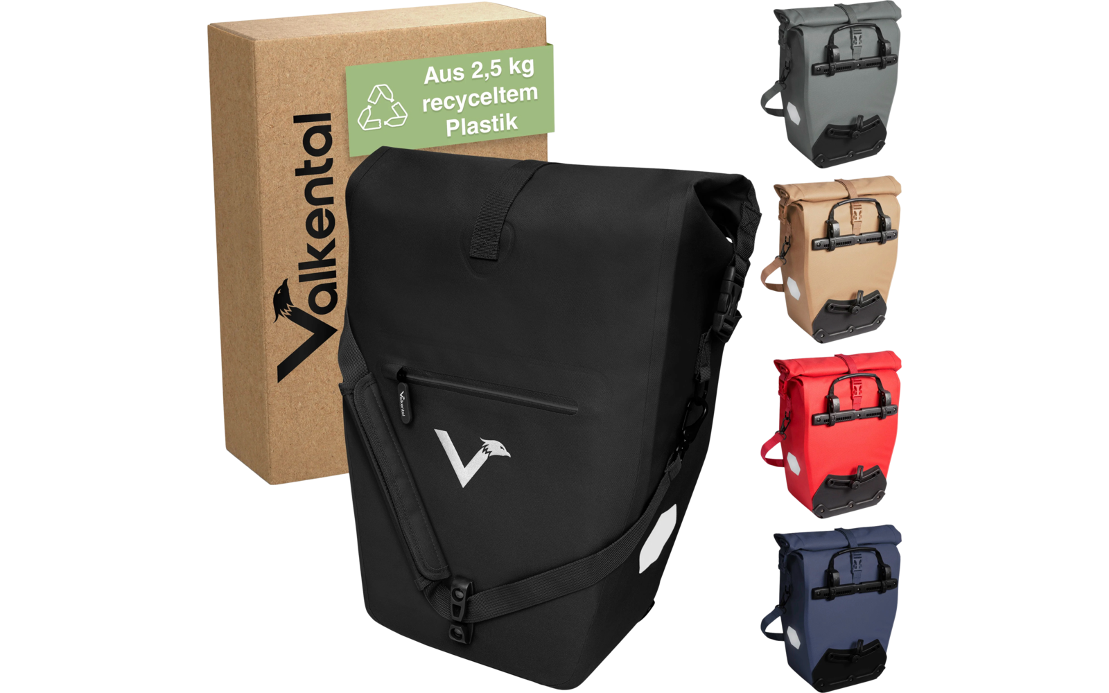 Valkental ValkOcean Gepäckträgertasche 28 Liter beige