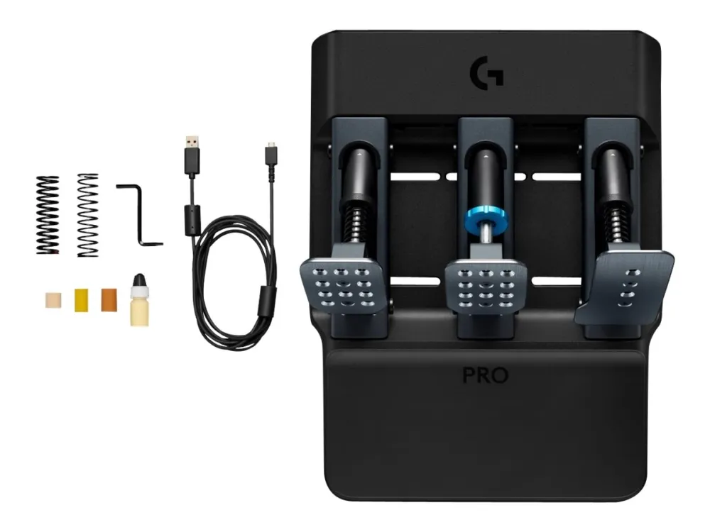 Logitech G Pro Racing Pedals - Pedaler - kablet - for PC, Microsoft Xbox One, Microsoft Xbox Series S, Microsoft Xbox Series X, Sony PlayStation 4, Sony PlayStation 5