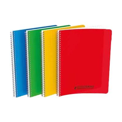Conquérant Classique - Cahier polypro à spirale 24 x 32 cm - 100 pages - grands carreaux (Seyes) - disponible dans différentes couleurs