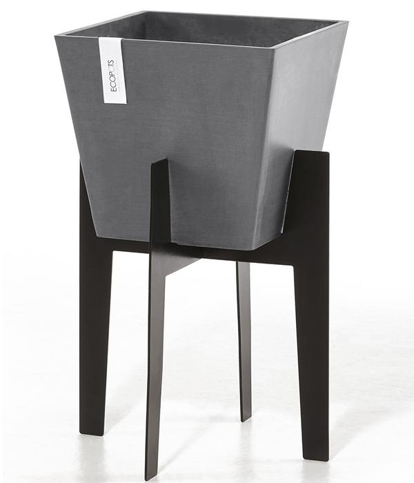 Ecopots Edelstahl-Standfuß, schwarz