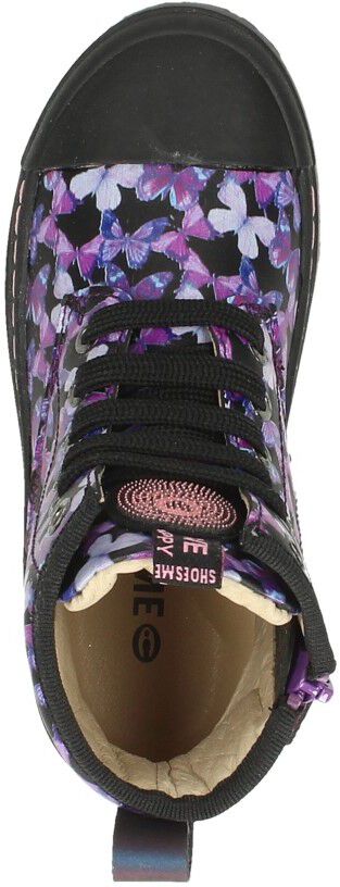 Shoesme Veterschoen hoog zwart