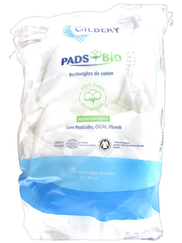 Rectangles de Coton Bio - 180 cotons