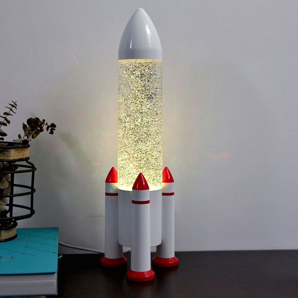 Raketen-Glitzerlampe mit USB-Anschluss