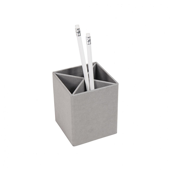 Pot à crayons 4 compartiments Bigso Box Penny gris