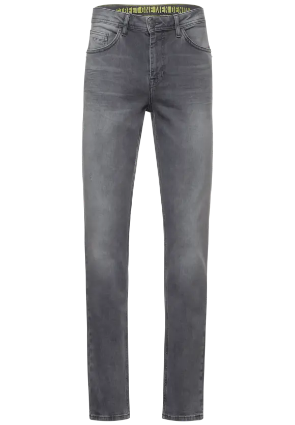 Slim Fit Jeans - grey denim random wash