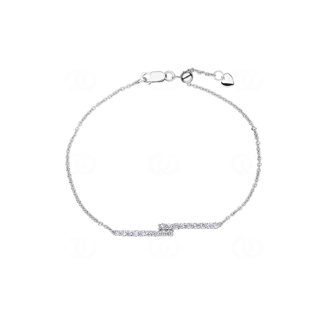 0.51 Karat Diamantarmband 750/18 K Weissgold