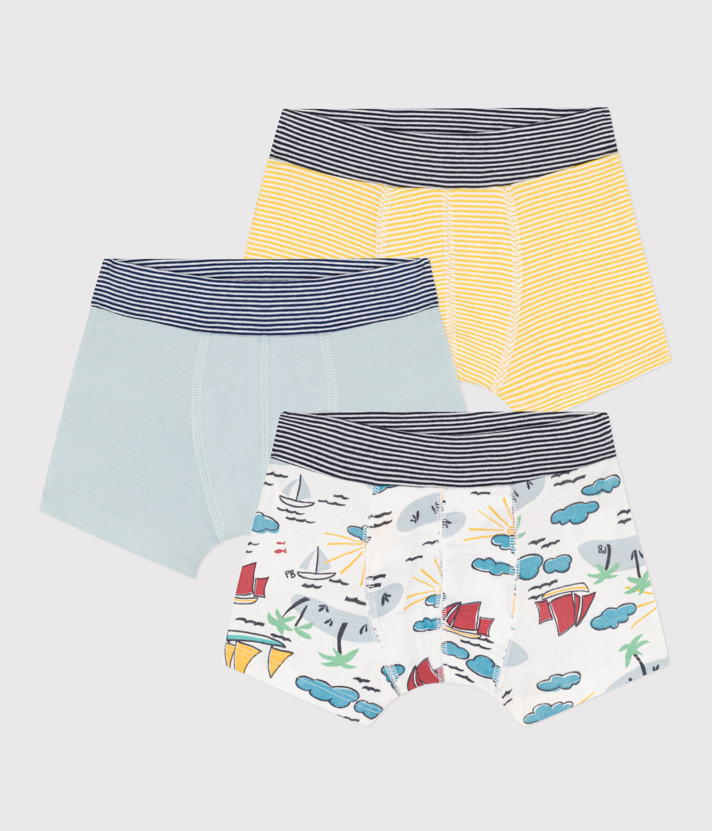 Lot de 3 boxers explorateur en coton petit garçon