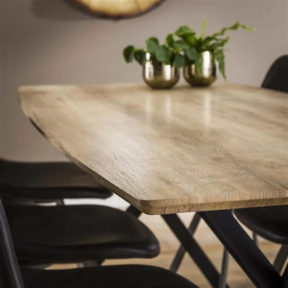 Deens ovale eettafel Hanna 160x90 eiken antiquewash - 160x160x76 cm - Eikenhout