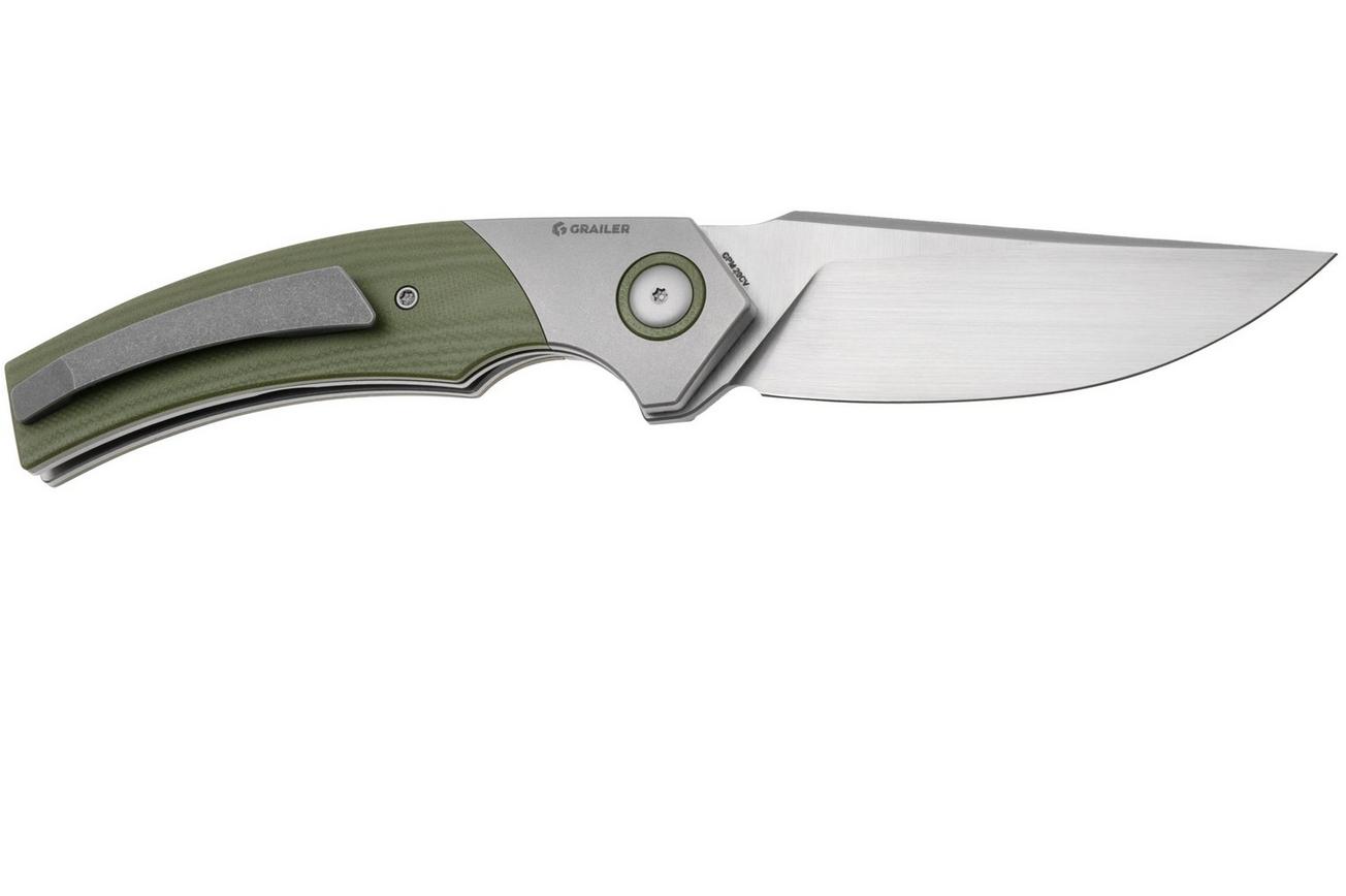 Grailer 4 OD Green G10 zakmes, Michel Timmermans design