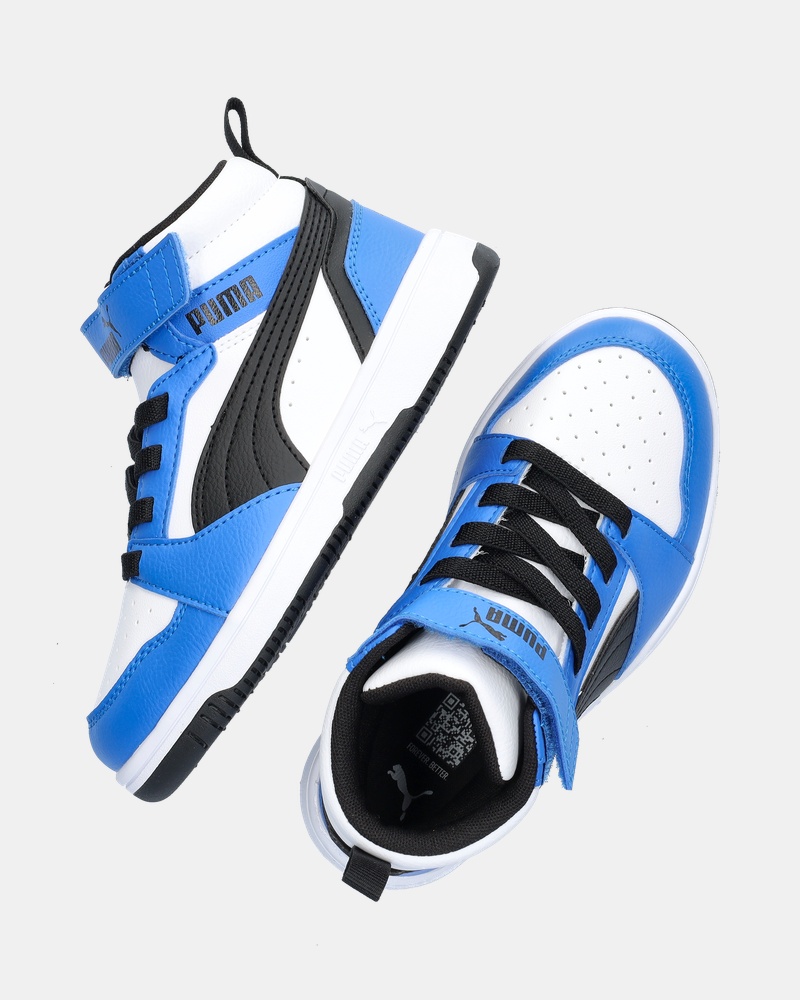 Puma Rebound V6 Mid Klittenbandschoenen  - blauw