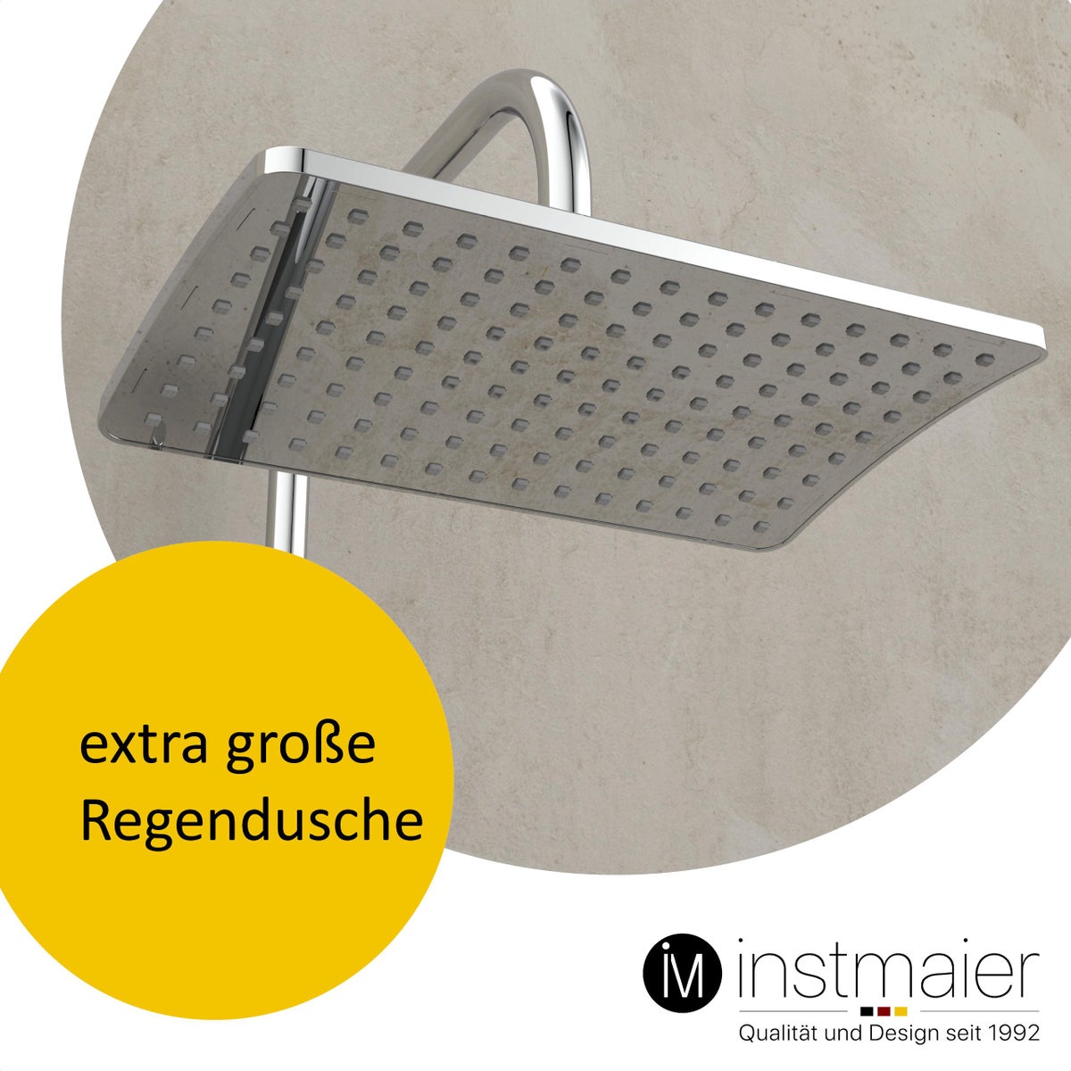 instmaier DS3 regendouche, chroom, met planchet