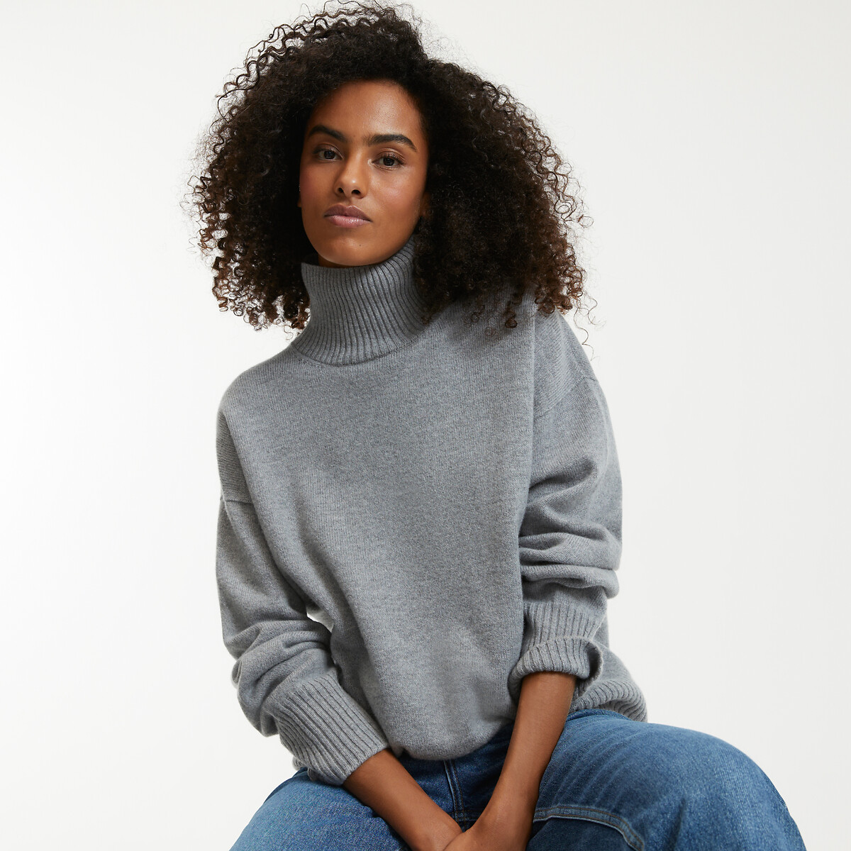 COLEÇÕES LA REDOUTE<br>Trui em lã e cashmere, fabricado na França