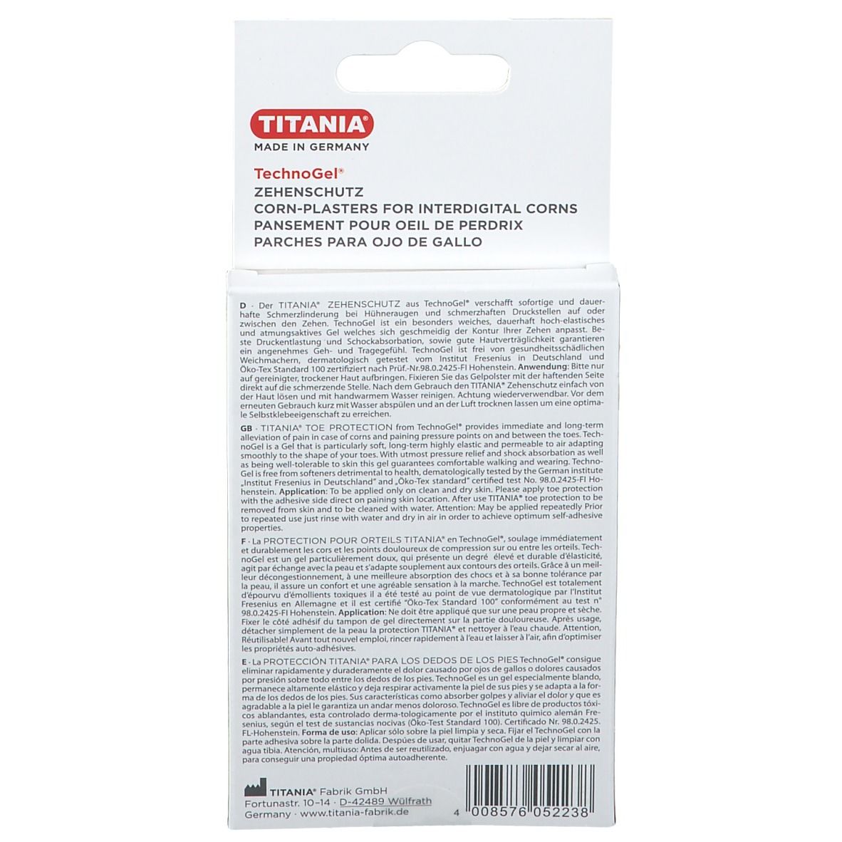 TITANIA TechnoGel® Zehenschutz