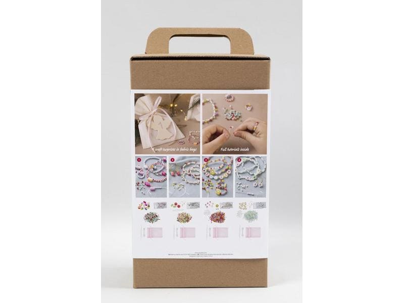 Creativ Company Adventskalender Bastelset Schmuck, 4 Stück Adventskalender mit neuen Bastelprojekten