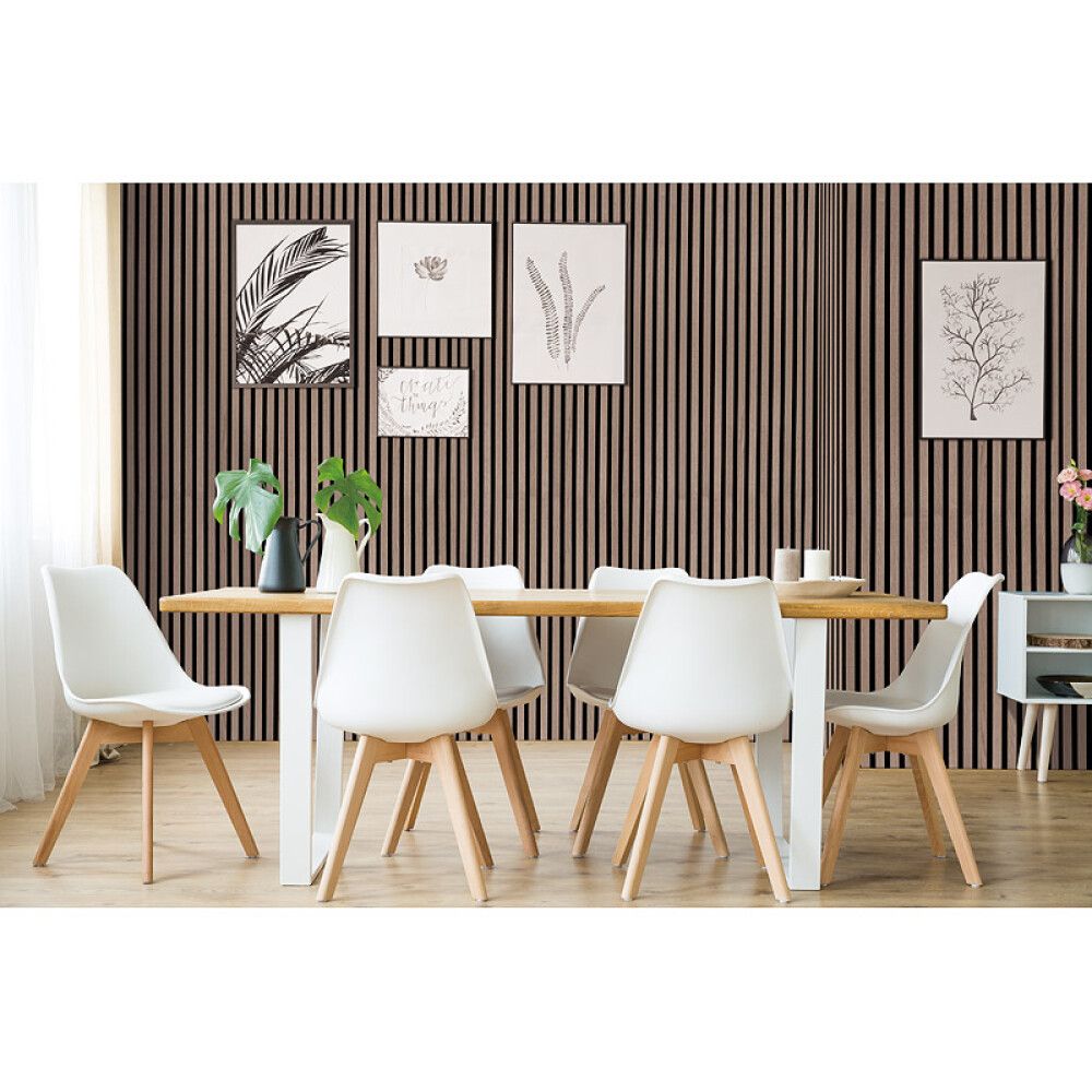 AKUSTIKKPANEL VILLA GRÅ EIK 2440X605X22MM