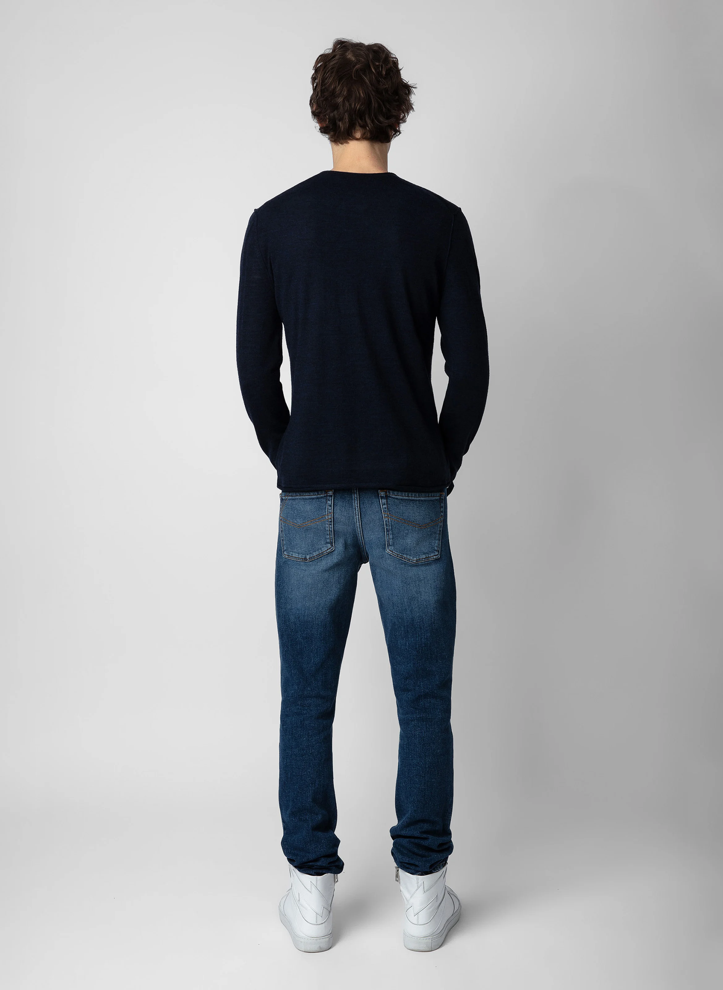MONASTIR - Pull en laine mérinos | Bleu