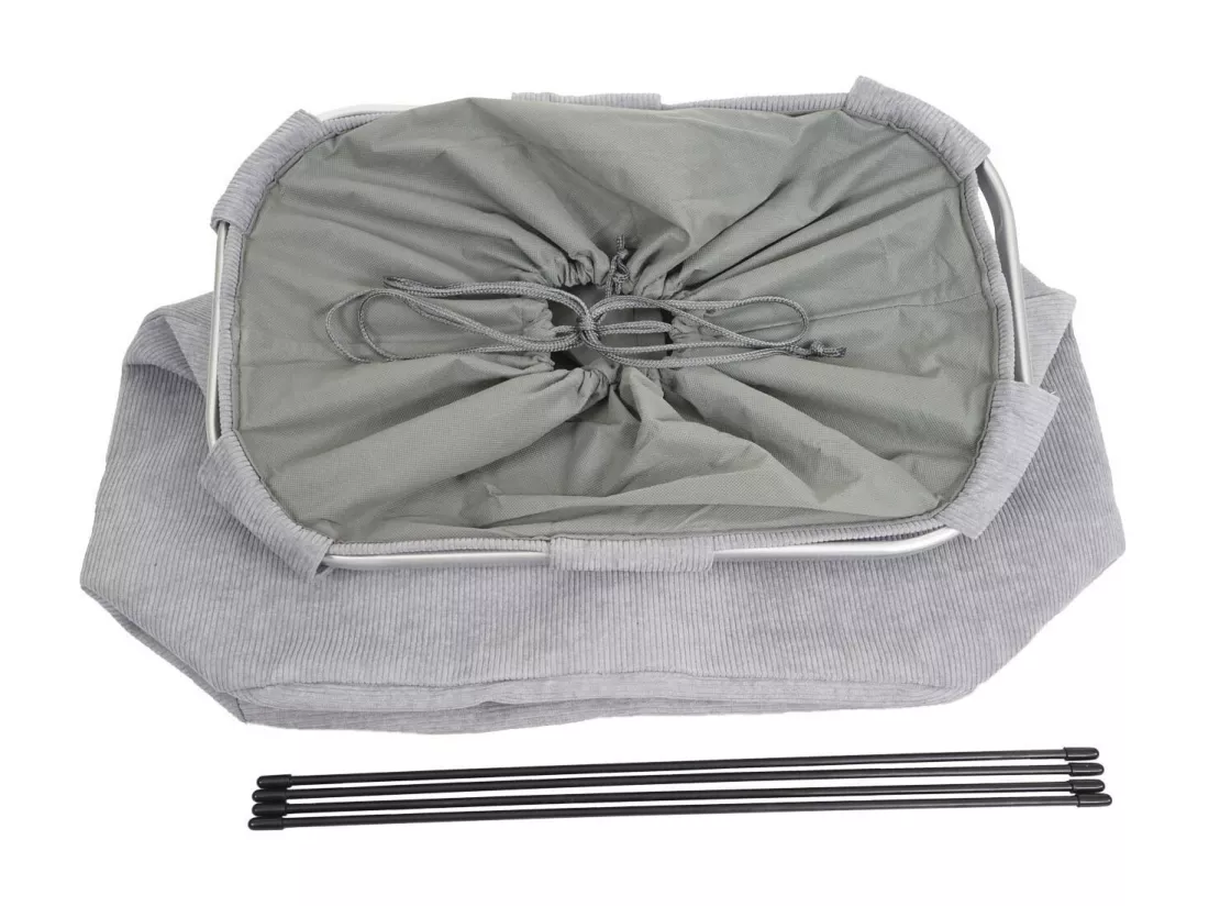 Collecteur de linge MCW-C34, velours gris