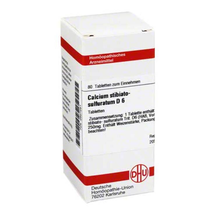DHU Calcium Stibiato Sulfuratum D 6 Tabletten, 80 St