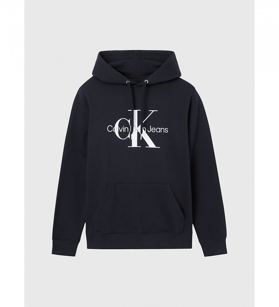 Moletom com capuz Calvin Klein Jeans Monogram Preto