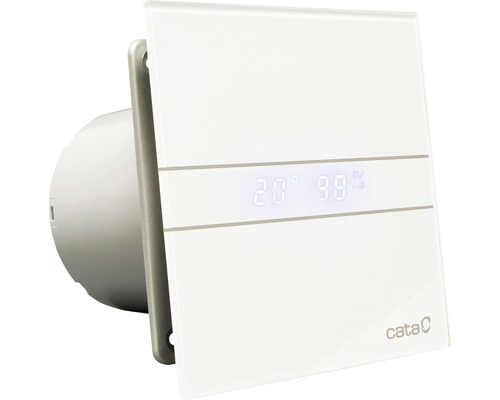 Asinbouwventilator CATA E100 GTH Ø 100 met temperatuur- en vochtigheidsweergave