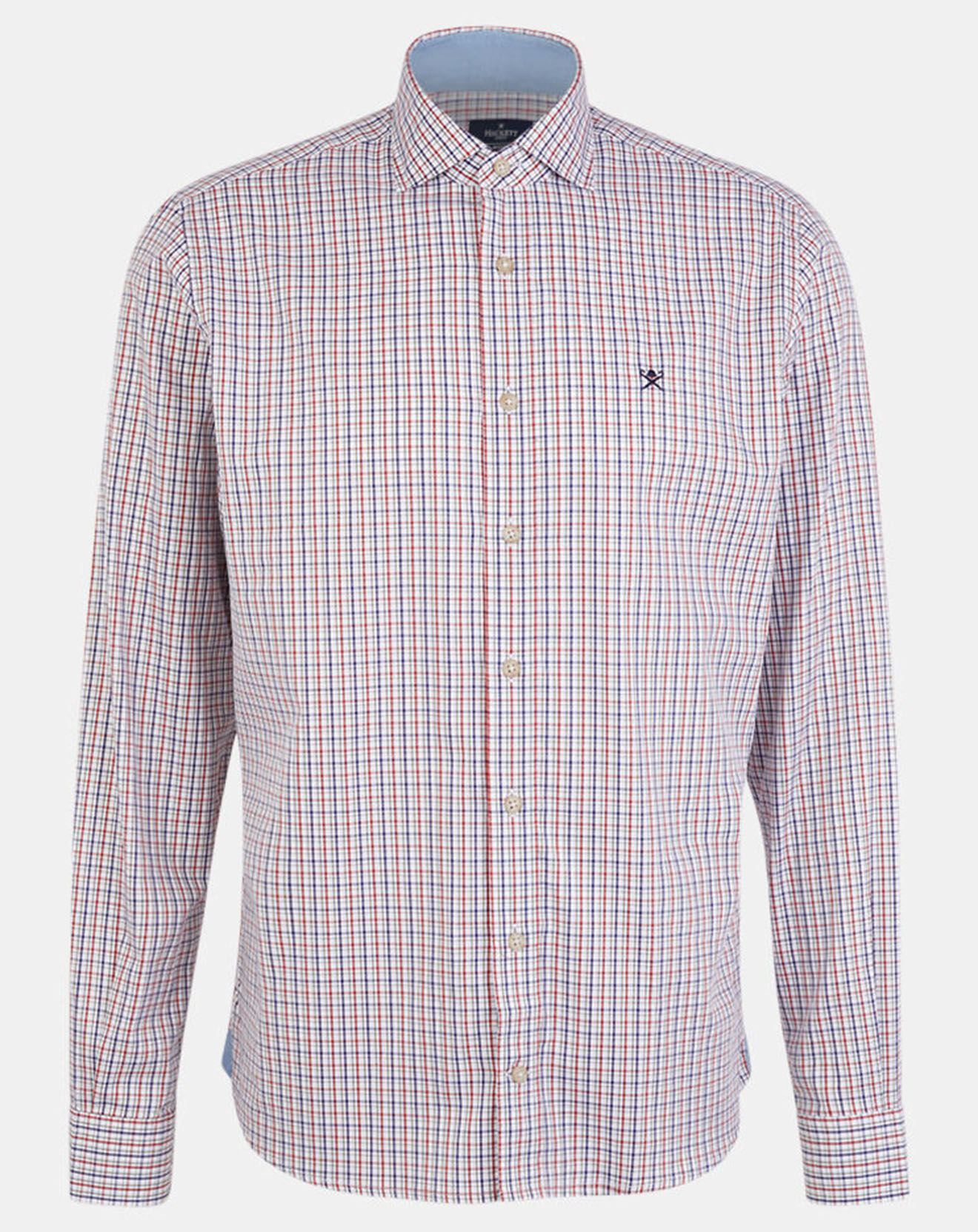 Hackett London Chemise Classic Fit à carreaux blanc/rouge/bleu