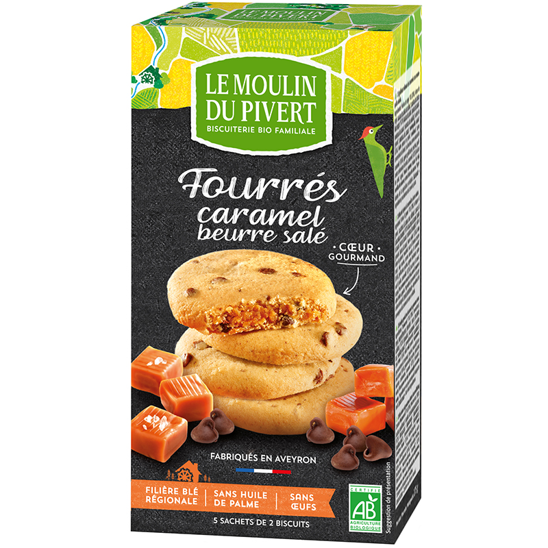 LE MOULIN DU PIVERT Cookies Fourrés<br>175 g, Dose, Karamell