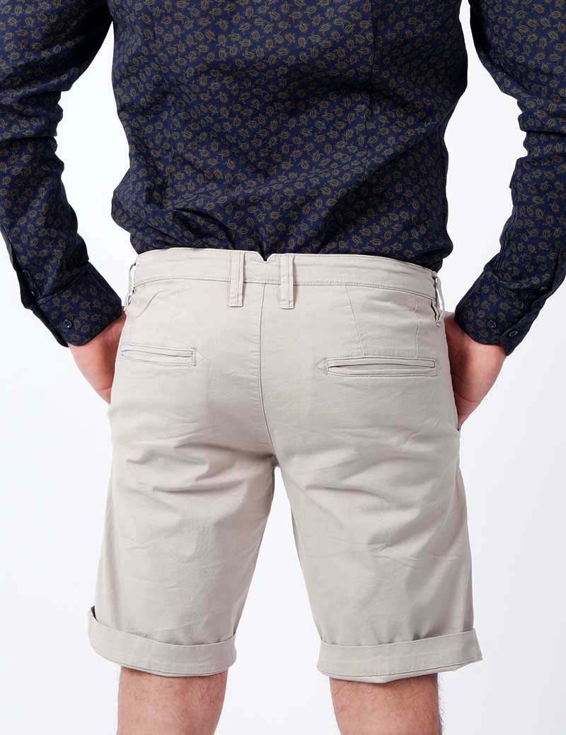 RECYCLED ART WORLD SHORT CHINO STRETCH BEIGE