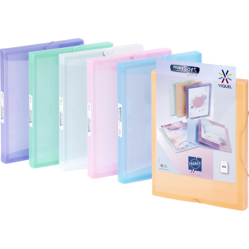 Boîte de classement COOLBOX PERSO A4 Dos 3 cm - Polypropylène - PROPYSOFT - Viquel - 25 x 33 x 3 cm