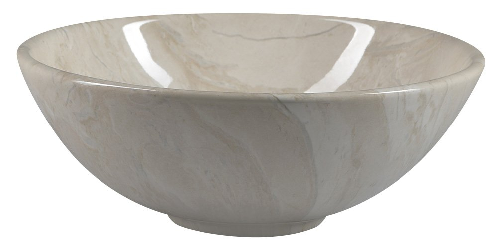 Sapho Dalma keramische waskom beige marmer structuur 42x16,5cm