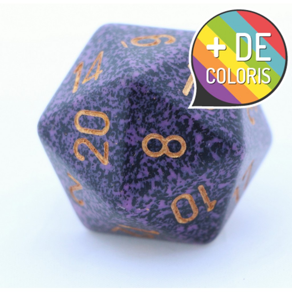 Dé 20 Faces Speckled 34mm