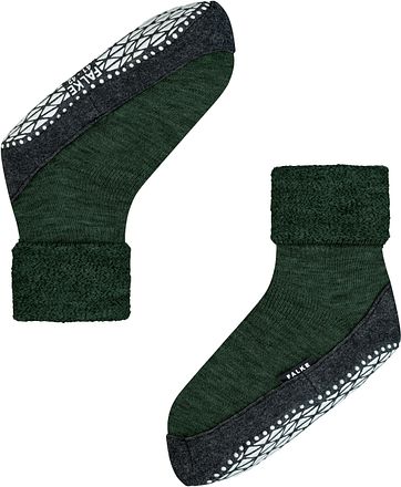 Falke Cosyshoe Sloffen Donkergroen 16560-7318 kopen