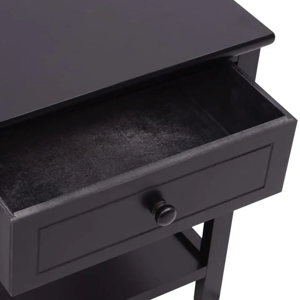 vidaXL - Kast - Zwart - Paulowniahout - 2 stuks