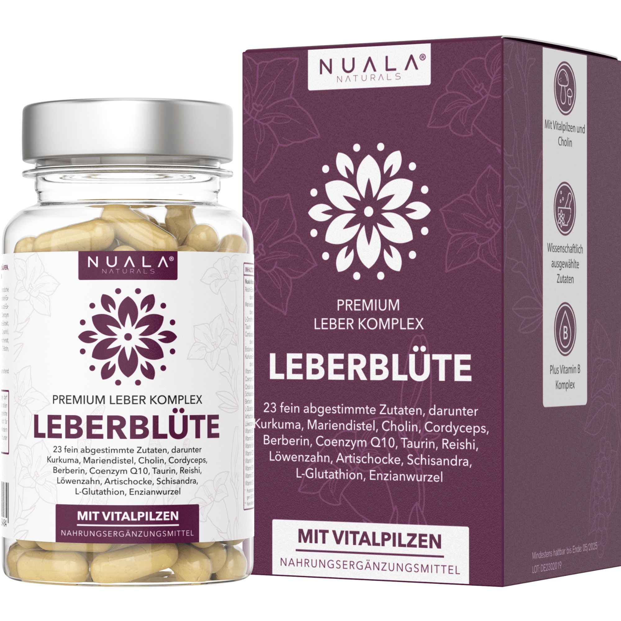 Nuala Naturals® - LEBERBLÜTE 20-Tage Intensivkur mit Cholin zur Unterstützung der Leber*