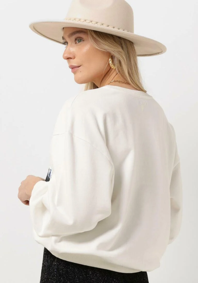ALIX THE LABEL witte alix the label sweater ladies knitted photoprint sweater