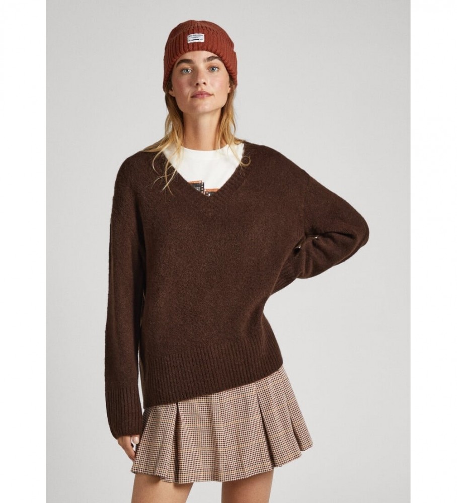 Pepe Jeans Camisola Denisse V castanho