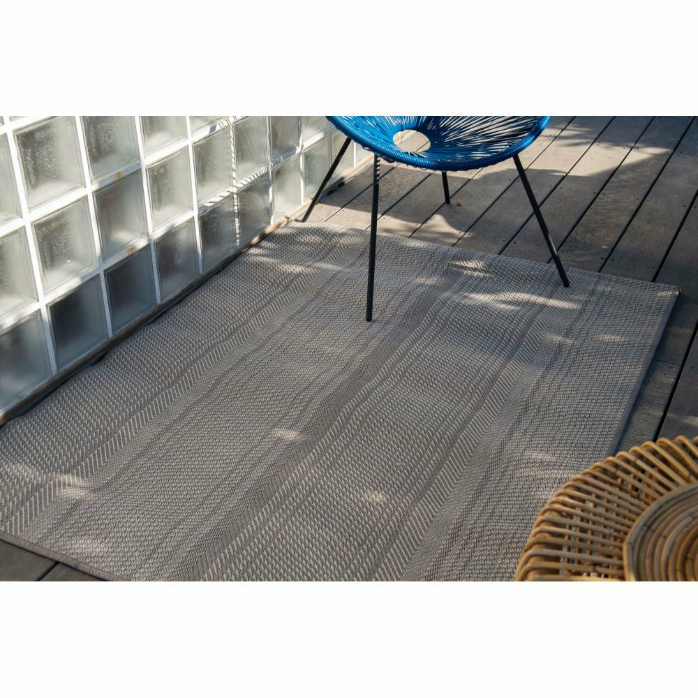 Tapis intérieur/extérieur - brava - 120 x 160 cm - gris/ivoire - cezare