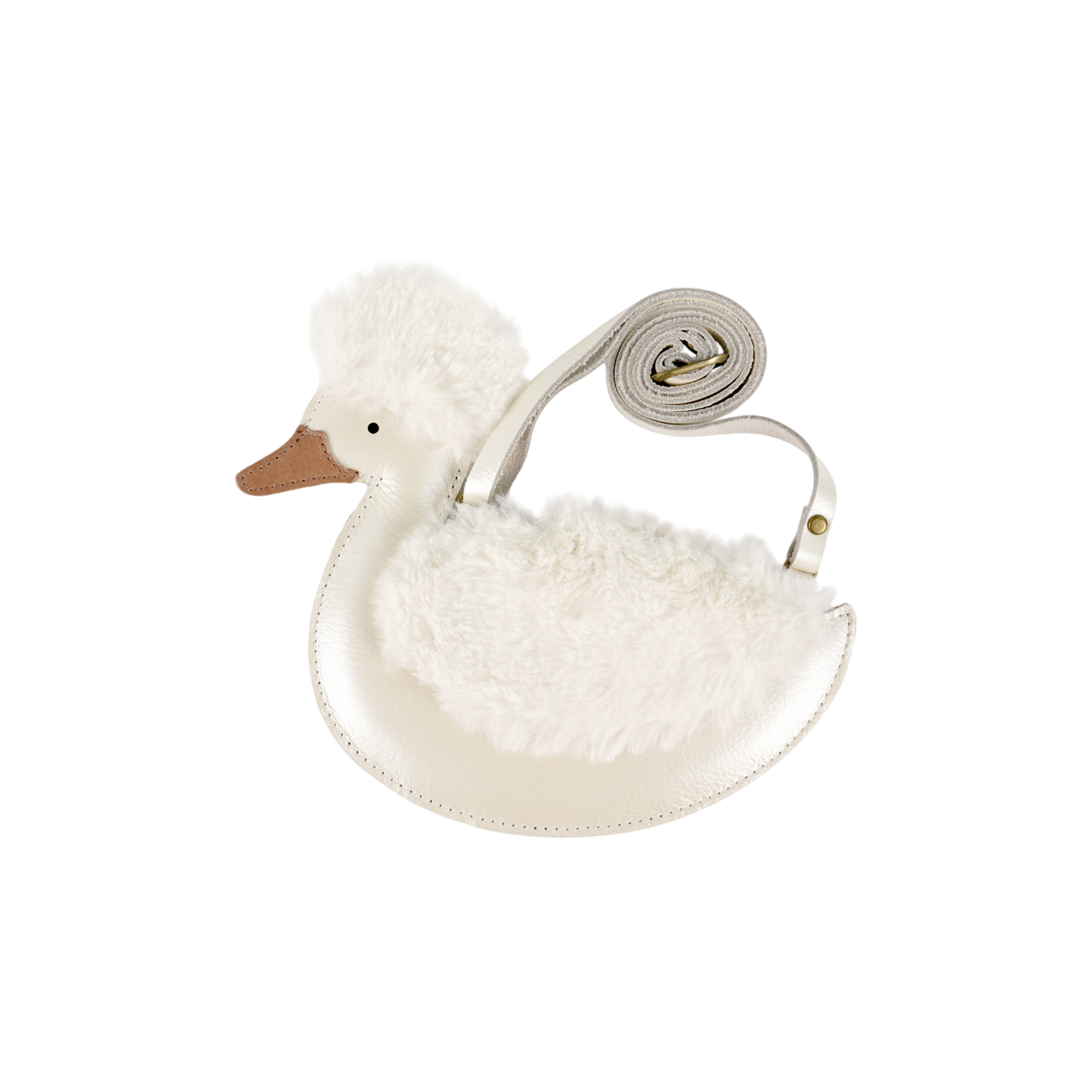 Tasche Duck Off White Metallic Leather
