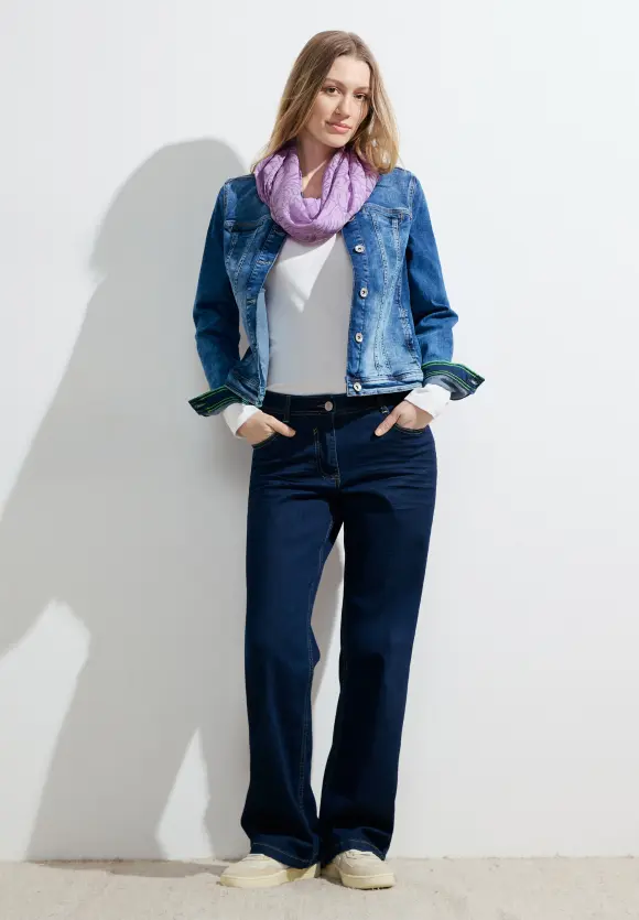 Loop mit Ausbrenner Print - sporty lilac