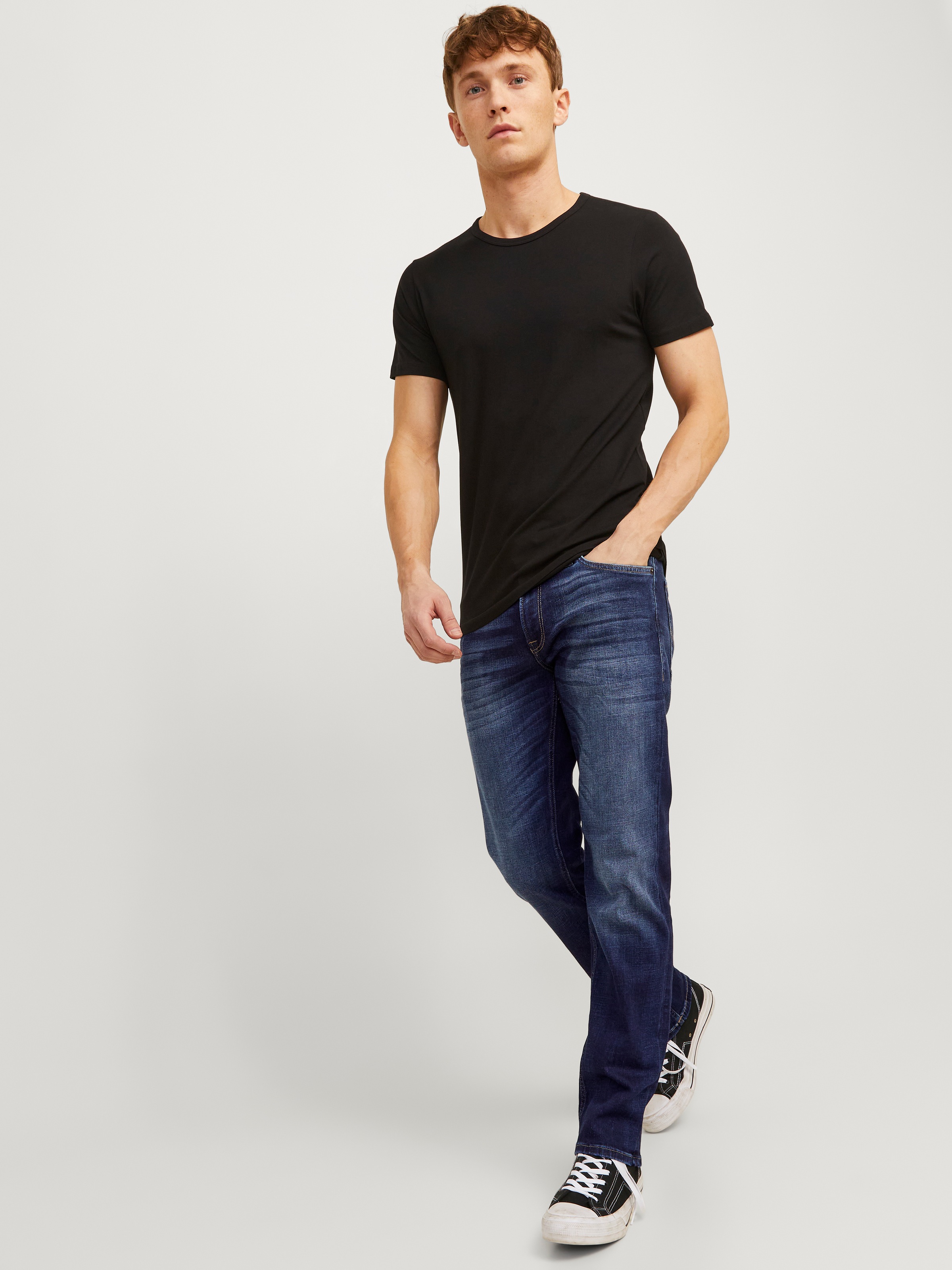 Jack & Jones Regular-fit-Jeans »JJICLARK mit Used-Look und Stretch für den Alltag«, mit Abriebeffekten